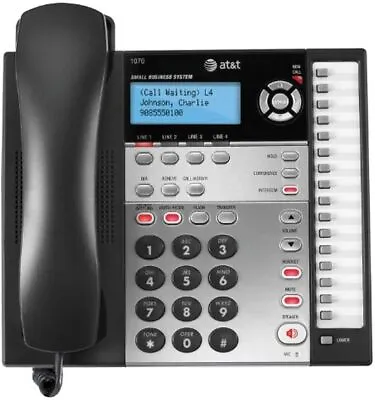 AT&T 1070 4 Line Corded Business Desk/Wall Phone W/ Caller ID/Wait 1040 1080 • $428.99