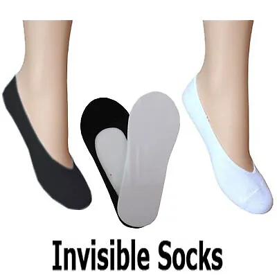 Mens Womens Trainer No Show Shoe Liner Ankle Socks Invisible Cotton Anti Slip  • £4.20