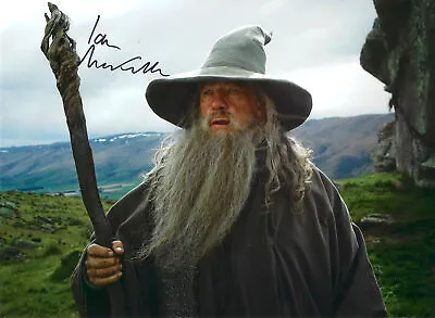 Sir Ian Mckellen Signed Gandalf Lord Of The Rings 16x12 Photo Acoa Racc Coa • £200