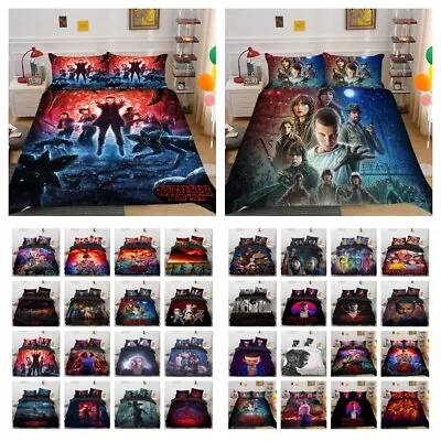 £8.80 • Buy Bedding Suit Stranger Things Home Bedclothes Bedroom Decor Comforter Cover Set