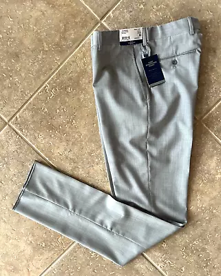 Hart Schaffner Marx New York 100% Wool Dress Pants 44R Unhemmed Grey $155 NWT • $37.75