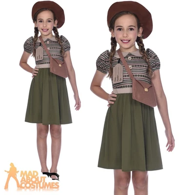£11.99 • Buy Kids 1940s WW2 Girls Costume World Book Week Day Fancy Dress Outfit