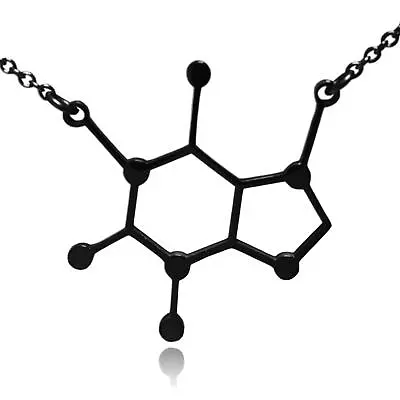 Caffeine Molecule Stainless Steel Necklace • $17.99