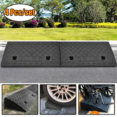 4 Pack Flexible Plastic Curbside Auto Driveway Ramp Kit Car Ramps Heavy Duty New • $96.65