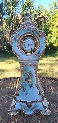 Antique Waterbury Movement EMPIRE WORKS England Tall Case Porcelain Mantel Clock • $421.52