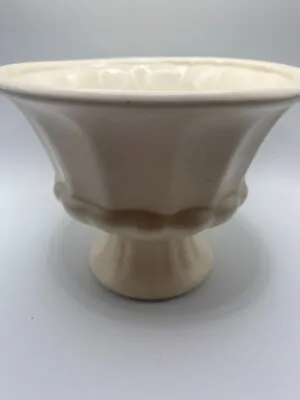 Vintage Haeger White Cream Pottery Vase Compote Made For Ftd Floral #hf 71 • $14.95