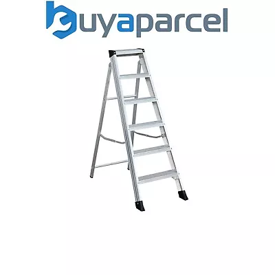 Zarges Trade Class 1 Light Aluminium Swingback Ladder 6 Step Tread Step Ladder • £148.44