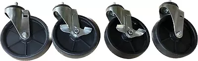 6  Swivel Stem Caster Wheels With Breaks 1 In X 1/2 In.-13 Stem - Set Of 4 • $39.99