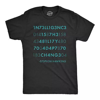 Mens Intelligence Is The Ability To Adapt To Change Tshirt Funny Stephen Hawking • $9.50