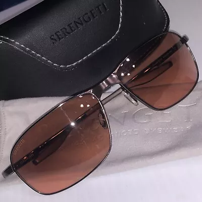 Serengeti Sunglasses Optics Brown Varese 8735 64 16-130 Aviator READ /114 • $21.50