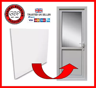 White UPVC Flat Door Panel 750 X 750 Panel 28mm Thick MDF Reinforced Foam Filled • £37.99