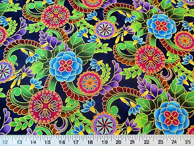 Fabric Quilting Cotton Legacy Studio Polynesia Master Medallion Floral • $59.99