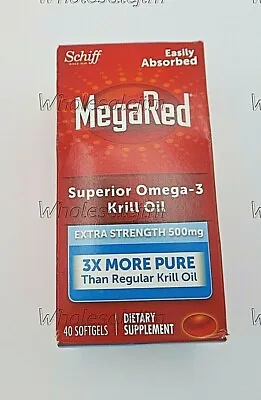 $12.99 • Buy MegaRed Superior Omega-3 Krill Oil Extra Strength 500mg 40ct NEW BOX 01/2023^.