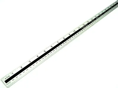 Yard Stick Aluminium Ruler 1 Metre Ruler Steel Rule Metal Meter Ruler Inches MM • £16.95