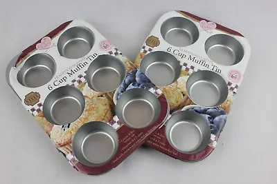 £9.99 • Buy Muffin Cupcake Tins Pastry Baking X 2 Steel Tins Cakes Yorkshire Puds Mince Pies