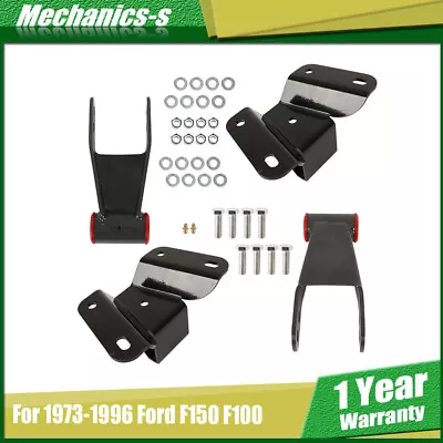4  Drop Kit Leveling Lowering Shackles Hangers Fit For 1973-1996 Ford F150 F100 • $112.57