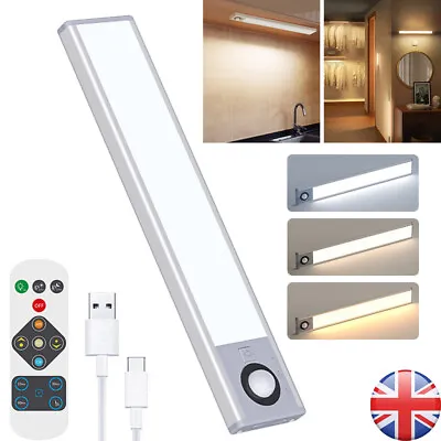 Wireless LED Cabinet Closet Light PIR Motion Sensor CCT Dimmable Night Lamp UK • £9.69