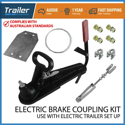 $87 • Buy Electric Brake Trailer Coupling Kit. 3500 Kg. Caravan Camper. 50mm Ball Hitch