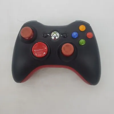 $24.99 • Buy Custom Genuine OEM Microsoft Xbox 360 Red Black Controller Wireless