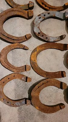  Antique Style Used Steel Horseshoes Qty. 20 Orthopedic Style. With Heels • $34.99