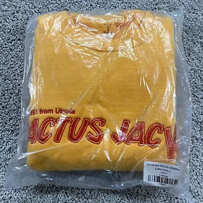 Travis Scott X McDonald's Cactus Jack Spelling Crewneck Gold Size Large • $191.99