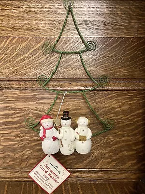 Hallmark Snowman Card Holder Photo Display Christmas Tree Home Decor Metal 12  • $7.99