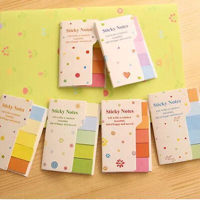 Cute Rainbow Coloured Mini Sticky Notes Page Markers Indexing Tabs • £1.49