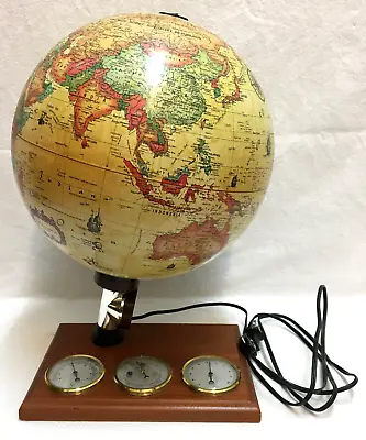 12” Lighted Globe Weather Station Scan 1980 Legend A/S Denmark Karl F Harig • $59.95