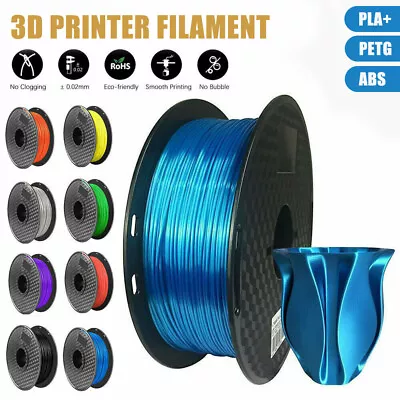 3D Printer Filament PLA PLA+ SILK PETG ABS Filament Spool 1Kg Spool Eco-friendly • $17.96