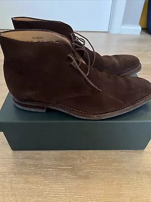 Men’s Crockett & Jones UK9.5E ‘Tetbury’ Chukka Boots Brown Suede Original Box • $700