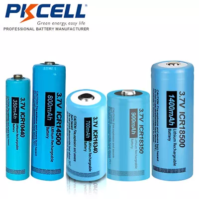 4PC 3.7V Batteries Rechargeable AA 1/2AA AAA 123A 18500 18350 Lithium For Lights • $10.99