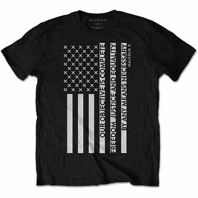 Malcolm X Freedom Flag Official Tee T-Shirt Mens • $41.79