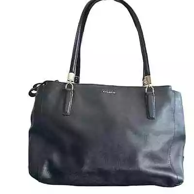 EUC Coach Black Saffiano Leather Hobo Shoulder Carryall Bag • $129