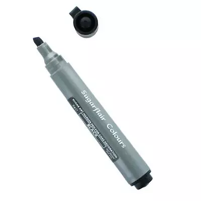 Edible Food Colouring Sugarflair Marker Pen Black Cake Decorating Sugarcraft • £3.64