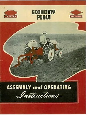 Ford Dearborn Economy 3pt Hitch Tractor Moldboard Plow Owner's Manual 8n 2n 9n • $18.50