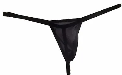 Men's Micro G String Thong  Back Choice SHEER BLACK Made USA 1 Day Ship • $13.97