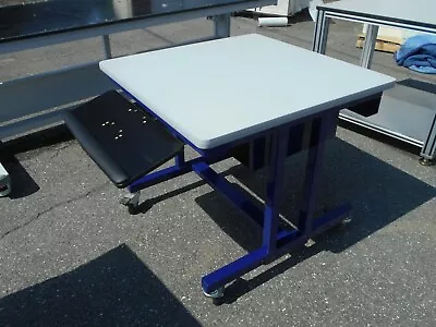 36.25  X 36.5  X 33  White Laminate Top Lab Bench/table With Keyboard Pull-out • $499.99