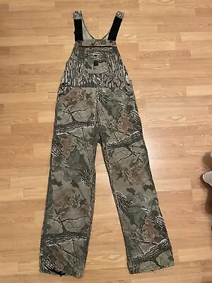 Vintage Liberty Camo Overalls Mens 34 Bibs Advantage Timber Hunting READ 34x31 • $29.99