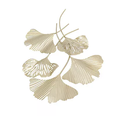 Metal Wall Sculpture Unique Design Simulated Modern Versatile Ginkgo Leaves Wall • $43.69