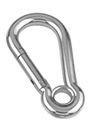$7.02 • Buy Heavy Duty Carabiner Snap Hook With Eyelit 316 Stainless Steel  1.5  To 5.5 