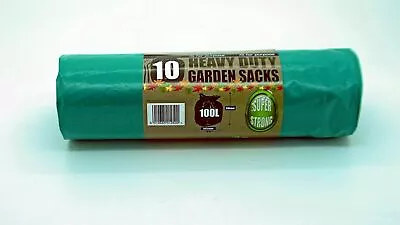 Large Green Garden Refuse Bags/Sacks | Heavy Duty 100 L Waste/Bin/Rubbish/Strong • £6.99