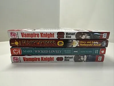 Lot Of 4 - Manga English - Vampire Knight Wicked Lovely Flame Of Recca  • £6.03