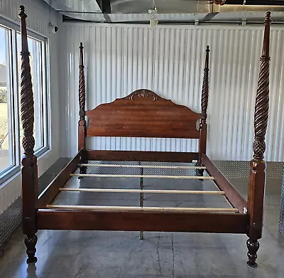 Ethan Allen British Classics King Montego 4 Poster Bed Canopy 29-5650-6 Cinnabar • $2495