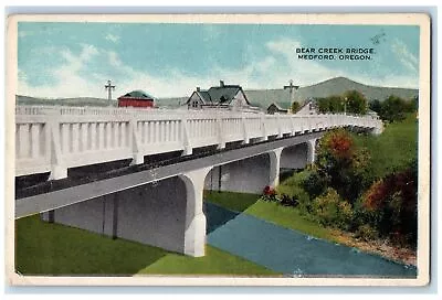 1921 Bear Creek Bridge Houses Scene Medford Oregon OR Posted Vintage Postcard • $6.47