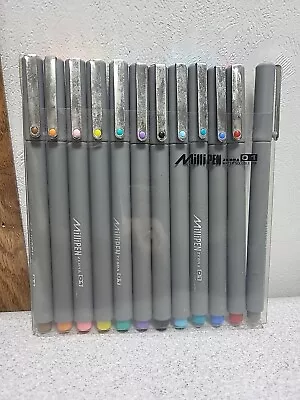 Rare Milli Pen Japan Zebra 01 Multi Color Pens Water Soluble Ink 12Pk • $49.99