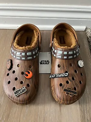 NEW Star Wars Chewbacca Crocs Classic Fur Lined Clog 208858 Mens 10 Womens 12 • $52.99