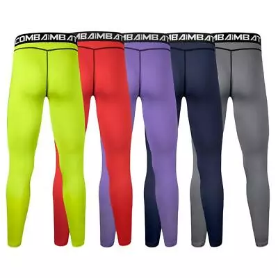£7.66 • Buy Men's Compression Base Layer Sports Pants Leggings Running Bottoms Tigh FAST