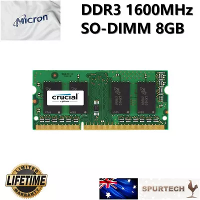 Micron DDR3L SO-DIMM Laptop RAM Memory 8GB 1600 Mhz PC3-12800 8G OEM 1.35V • $23