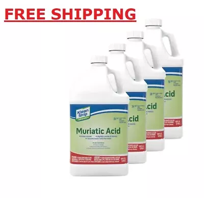 1 Gal. Green Muriatic Acid (4-Pack) Etches Brightens Concrete And Masonry Brick • $50.70