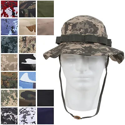 Military Boonie Hat - Camo Camouflage Cotton Wide-Brim Bucket Sun Hat • $16.99